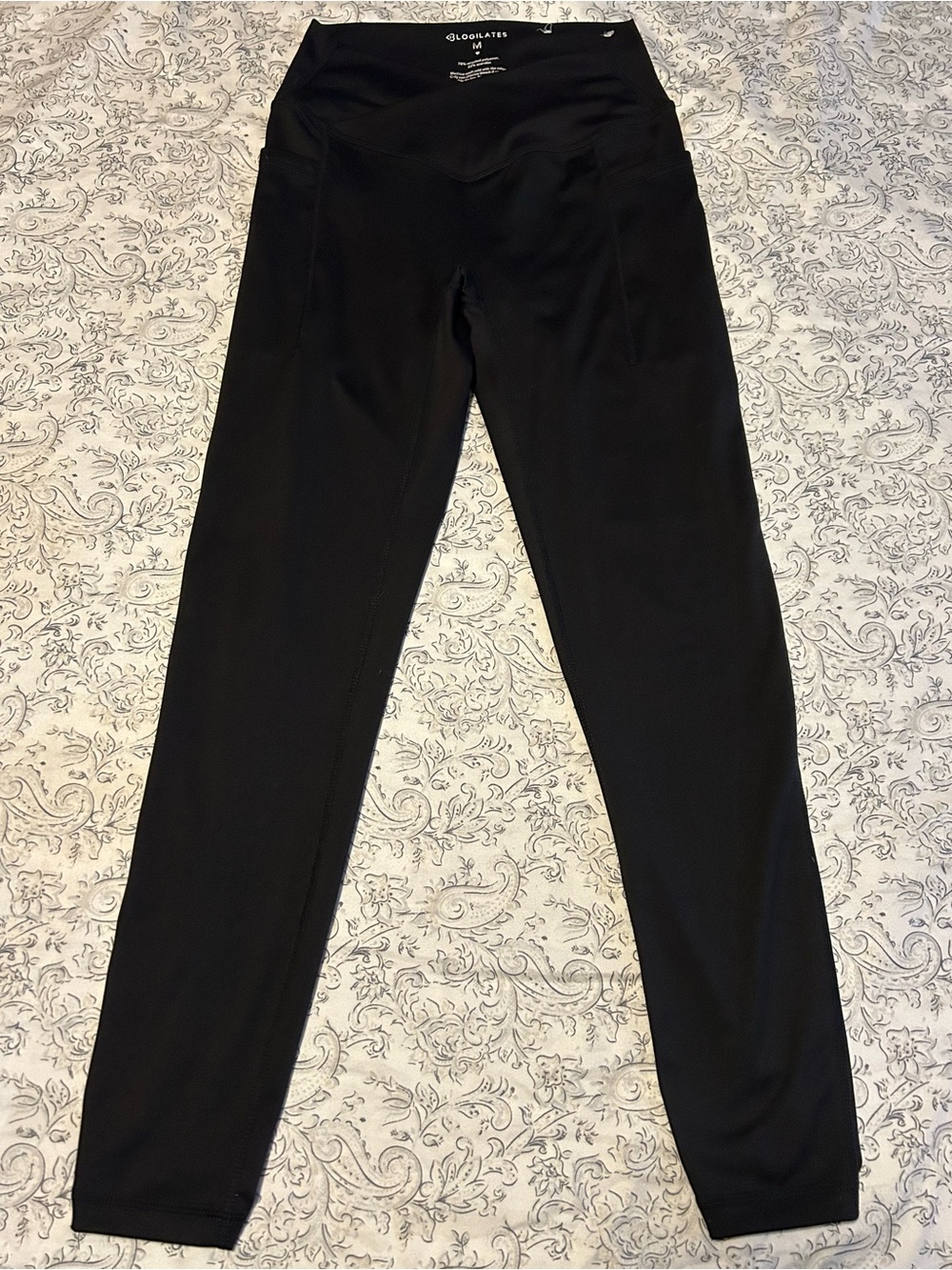 Blogilates Women's Crisscross High-Rise Ruched Ankle Leggings with Pockets- M